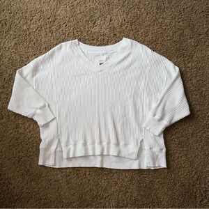 Women’s American Eagle Oversized Waffle Crew Sweatshirt Size XL